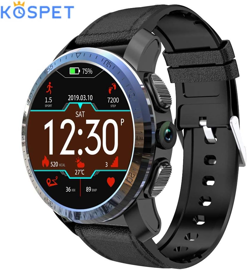 Kospet Optimus Pro Smartwatch 3GB 32GB 800mAh Battery Dual Systems 4G IP67 Waterproof 8.0MP 1.39" Android 7.1.1 MTK6739 1.25GHZ Fitness Tracker Men