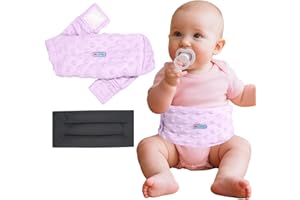Colic and Gas Relief for Newborns and Infants, Flax Seed Heated Tummy Wrap - Microwaveable Baby Heating Pad with Soothing War