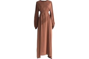 Jazvano Women Classic Abaya Dress Eid Prayer Clothes Dubai Women Robe Islamic Salah Muslim Robe Soft Jilbab