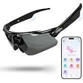 Osawalla Smart Bluetooth Glasses, Waterproof Sport Bluetooth Sunglasses | Open Ear music with AI Voice Assistant, Hands-Free Call, Music, Polarized Glasses for Cycling Running Outdoor Use