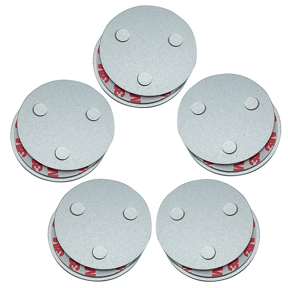 meioro Magnetic Smoke Detector Installation Tool,Quick and Easy Fastening Ceiling Mounted Kit for Smoke Alarm,No Need Drill No Danger 10 Seconds Install (5pc)