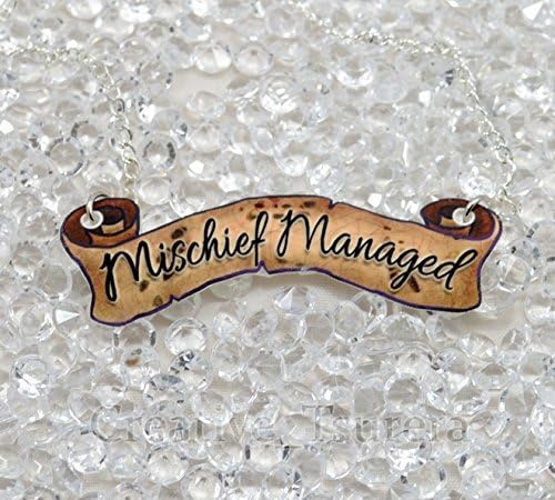 Harry Potter - Mischief Managed Marauder's Map - Fantastic Beasts and Where to Find Them Necklace Cosplay Charm