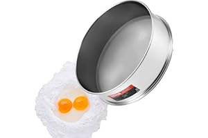 VEVOR Flour Sieve Fine Mesh, 40 Mesh Flour Sifter, 304 Stainless Steel Fine Mesh Sifter Food-grade, Dia. 12.6" Fine Mesh Stra
