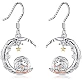 Possum Earrings S925 Sterling Silver Moon Possum Earrings Animal Jewelry Gifts for Women Possums Lovers Christmas Birthday Gift