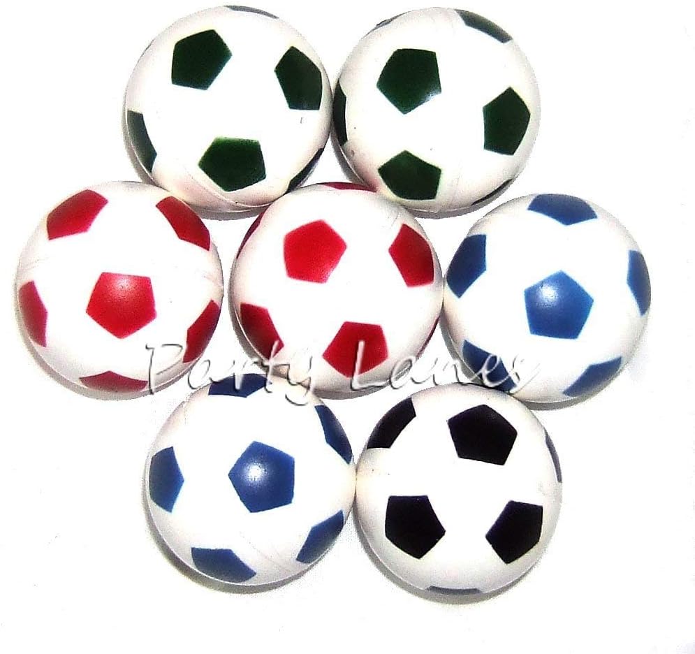 10 x Bouncy Footballs - Boys Party Bag Fillers