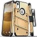 ZIZO Bolt Series for iPhone XR Case with Screen Protector Kickstand Holster Lanyard - Gold & Black