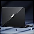 Soonjet for MacBook Pro 14 inch Case 2024-2021 M4 M3 M2 M1 Pro/Max [100% Clear, Refined Black] Protective Hard Shell Case Laptop Cover - Crystal Black
