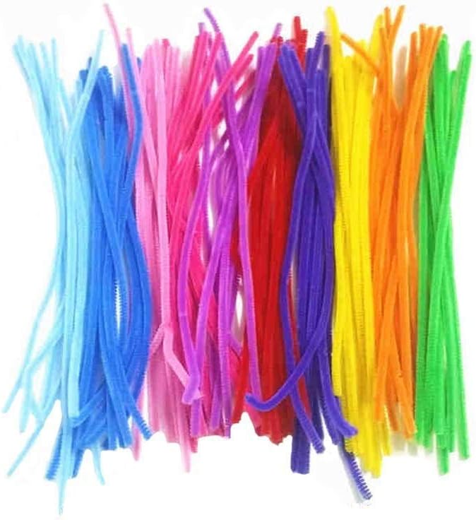 Mydio 200 Pack 12 inch Chenille Colored Pipe Cleaners for Arts and Crafts,Random Color