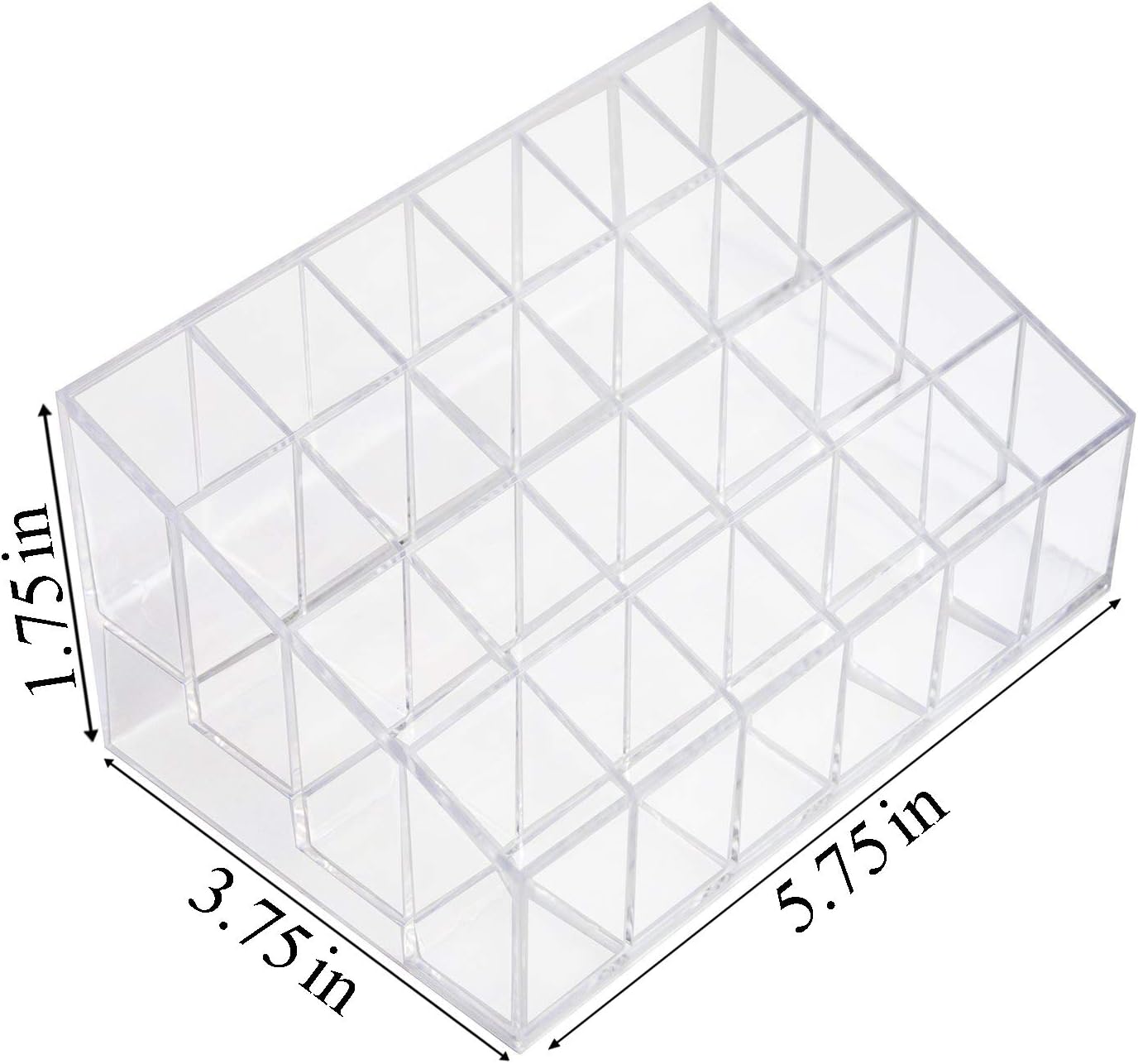 Transparent Cosmetic Makeup Organizer for Lipstick, Brushes, Bottles, and More. Clear Case Display Rack Holder: Home & Kitchen