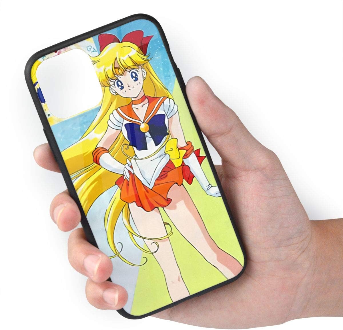 Padida Sailor Moon Usagi Tsukino iPhone 11 Pro Max Case,Tempered Glass iPhone 11 Pro Max Cases Firebird for Women Girls Boys, Pattern Design Shockproof Anti Scratch Case for Apple iPhone 11 Pro Max