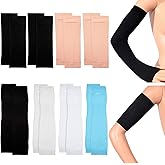 SATINIOR 8 Pairs Arm Shapers Set Upper Arm Compression Sleeve Slimming Warps Slimming Shaper for Woman (Classic Colors)