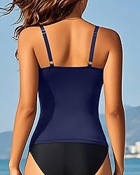 Aqua Eve Tankini Tops for Women Swimwear Top Only