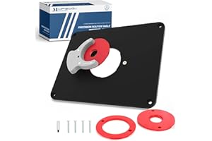 MFZDQL Precision Router Table Insert Plate Kit PRS4034 Compatible with Porter-Cable 690/890 Series, Compatible with Bosch 1617 - Level-Loc Rings