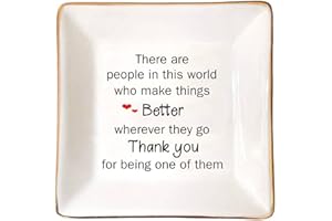 Gift for Women, Ceramic Jewelry Dish Tray, Farewell, Appreciation, Retirement, Going Away Gifts for Coworker, Teacher, Friend