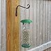 Gray Bunny 2 Pack Outdoor Plant Hanger Hook, 6” Victorian Heavy Duty Iron Wall Hooks for Bird Feeders, Lanterns, Wind Chimes, Patio Decor - Black