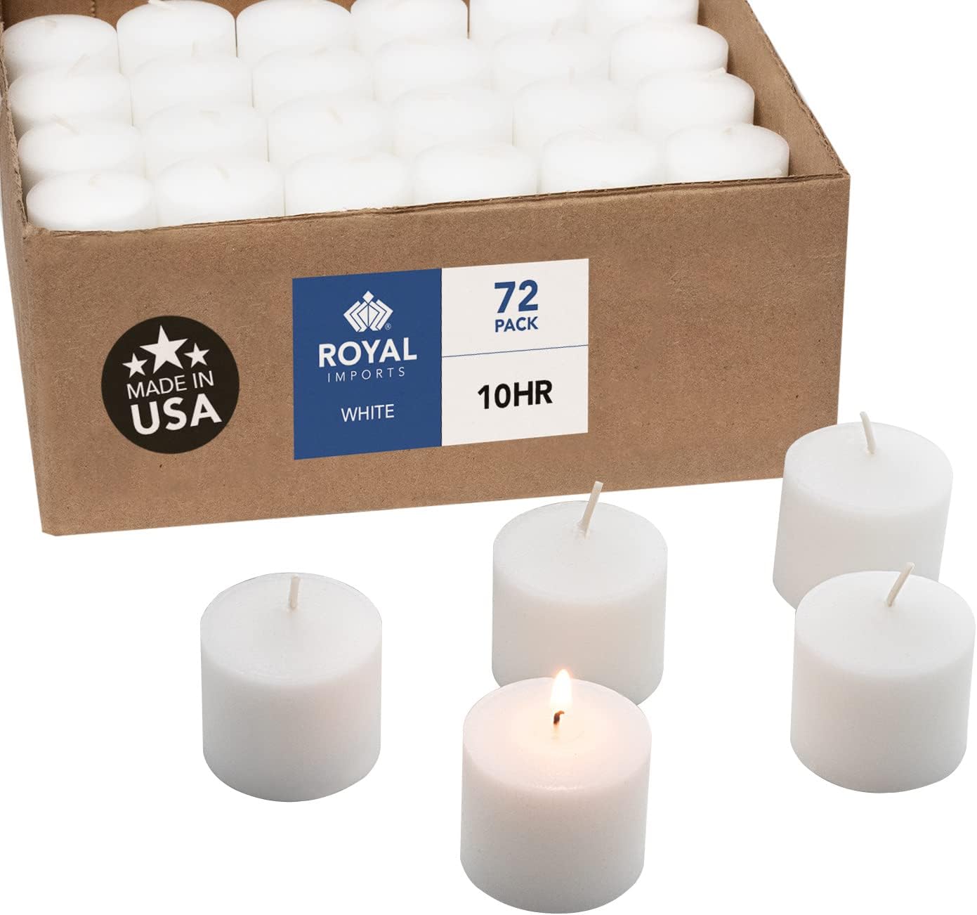 Candles & Holders - Royal Imports Votive Candle, Unscented White Wax, Box of 72, for Wedding, Birthday, Holiday & Home Decoration (10 Hour) by Royal Imports