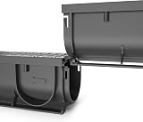 Vodaland EASY 1 Slim Plastic Channel Drain Kit with Galvanised Grating 5 Pack view 2
