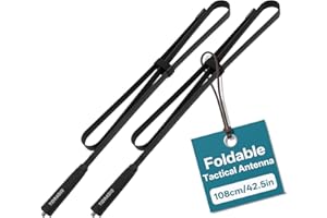 TIDRADIO 42.5-inch SMA-Female Ham Radio Antenna VHF/UHF 144/430MHz High Gain Foldable CS Tactical Antenna for Baofeng UV-5R Mini,DM32,UV32,BF-F8HP Pro,5RM,5RH PRO,K5PLUS,TD-H3 Plus,TD-H3,TD-H8