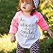 MIOIM Baby Girls Letter Pinted Saying Long Sleeve T-shirt Tops Tees Blouse