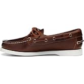 Sebago Women's Portland Waxed Boat Shoes - Handsewn Waxed Leather Moccasins with Leather Sock Lining and Non-Marking, Slip-Resistant Rubber Outsoles