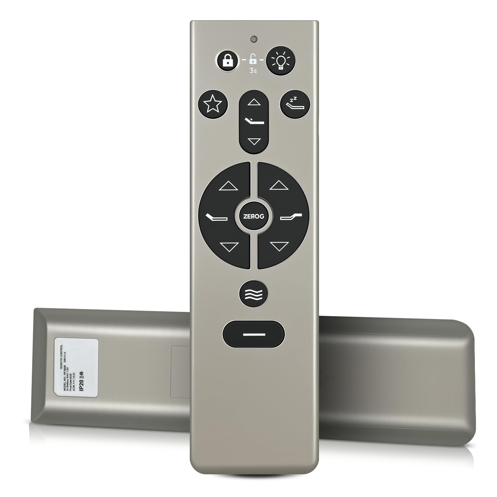 Photo 1 of Snrigw Replacement Remote Control for TEMPUR Ergo/Tempur-Pedic/KEESON Adjustable Beds Compatible with Model RF396B & JLDK.111.13.01