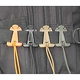 Sweetfun Tactical Gear Clip Molle Web Dominators for Outdoor Hydration Tube Backpack Straps Management 10 Pack Black