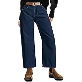 Flamingals Straight Leg Mid Waist Vintage Cropped Stripe Barrel Stretchy Jeans Without Belt