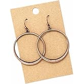 Hoop Dangle Copper Earrings Bohemian Boho