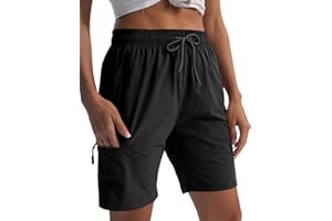 AURIVIZ Women's Hiking Cargo Shorts Travel Athletic Golf Quick Dry Lightweight Summer Shorts for Women with Zipper Pockets