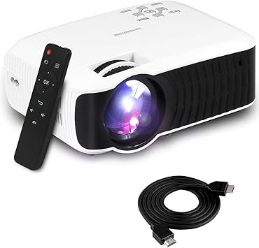 Yaufey 2200 Lúmenes Mini LED Proyector con HDMI cable, Apoya el ...