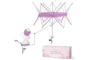 INMAKER Yarn Winder and Swift, Ball Winder and Swift Combo for Crocheting & Knitting, Quick Install Yarn Spinner, Essential T