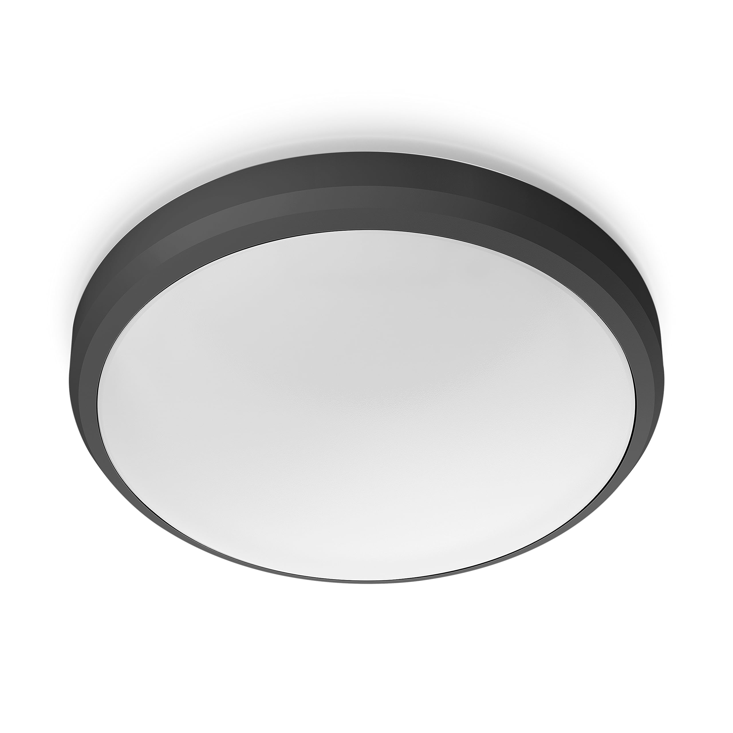 Philips LED Doris Outdoor Ceiling Light 6W [Cool White - Black] Water Resistant IP54, for Garden, Patio and Terrace Lighting.