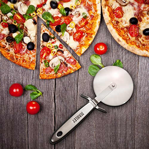 Manley Stainless Steel Pizza Cutter - 4" Wheel