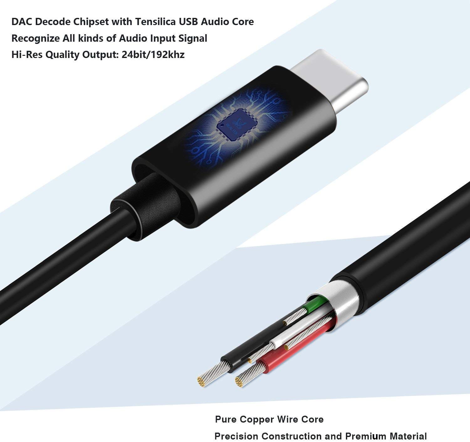 USB C to 3.5mm Headphone Jack Adapter, Mxcudu USB C to 3.5mm Audio Adapter Headphone Jack Dongle Compatible with Google Pixel 4/3/3XL, Samsung Galaxy Note 10/10+, iPad Pro 2018 and More(Black)