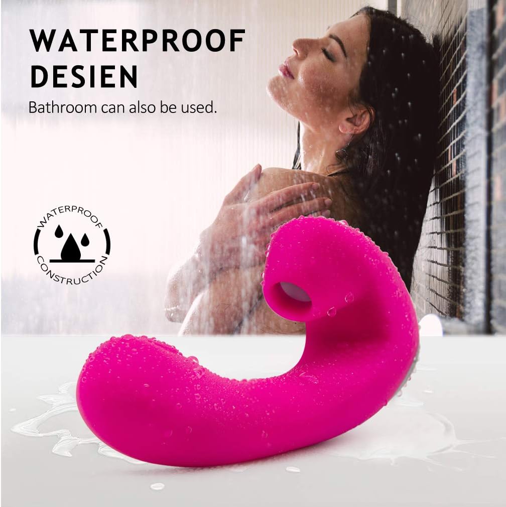 Clǐt-or-al Sucking Vǐb-Rat-or, G Spot 10 Frequencies and 9 Speeds Vǐbr-ATO-rs & Nipple Stim-ula-tor with Suction-Medical Grade Silicone