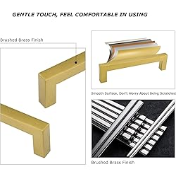 goldenwarm Gold Drawer Handles Square Cabinet Pulls