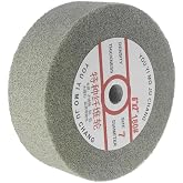 JUNLIXN 6" x 2" Extra Thick 180 Grit Fiber Buffing Wheel, 5/8" Arbor (7P) | 7P Hardness Deburring Nylon Fiber Wheels for Metal, Aluminum, Steel, Wood, Rust Removed, Paint Cleaning for Bench Grinder