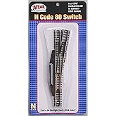 N Code 80 Nickel Silver #6 Manual Switch Right Atlas Trains