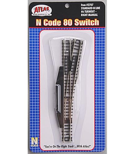 thumbnail image 2 of Atlas N Scale Code 80 Custom Line #8 Left Hand Turnout Track 2025 Release 2755 2 of 6