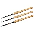 Hurricane Turning Tools, Full-Size Carbide Tipped 3 Piece Tool Set For Woodturning