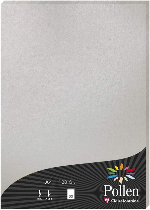 Clairefontaine 4199C Pollen Silver Iridescent A4 50 Sheets 120gsm