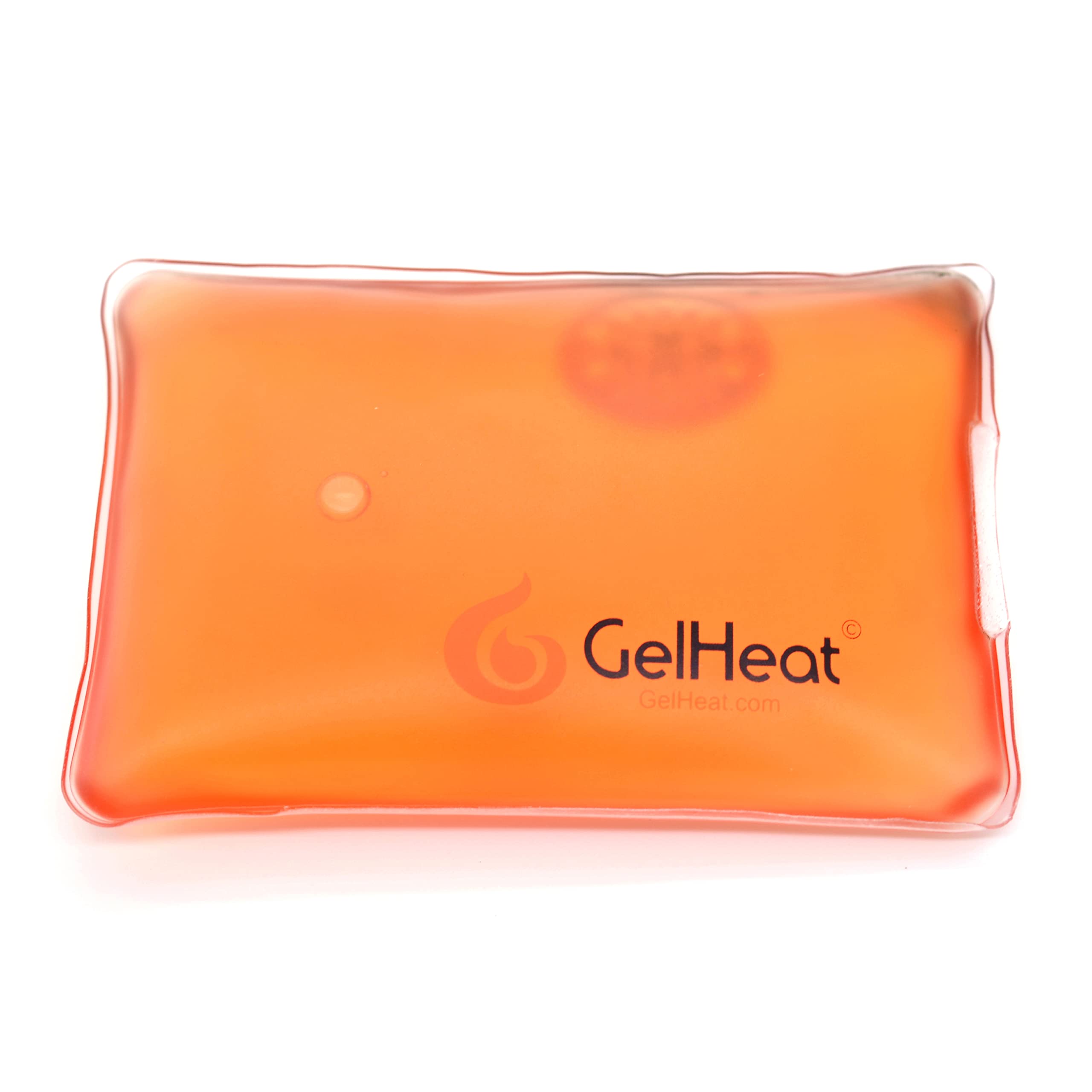 Pack of 5 GelHeat Instant Hand Warmers - Reusable Gel Click Heat Pads (Orange)
