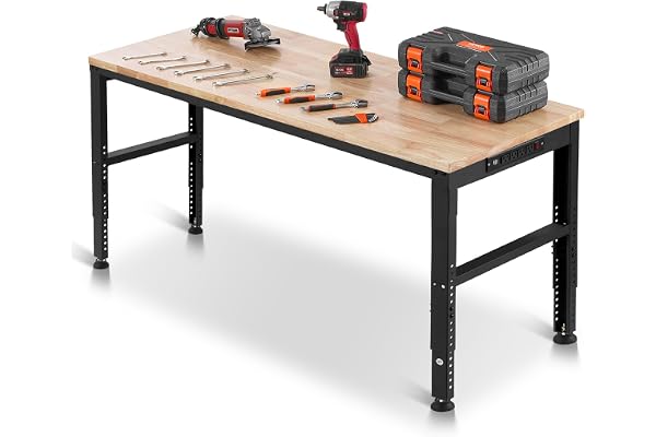 Woodworker evaluating a sturdy bench