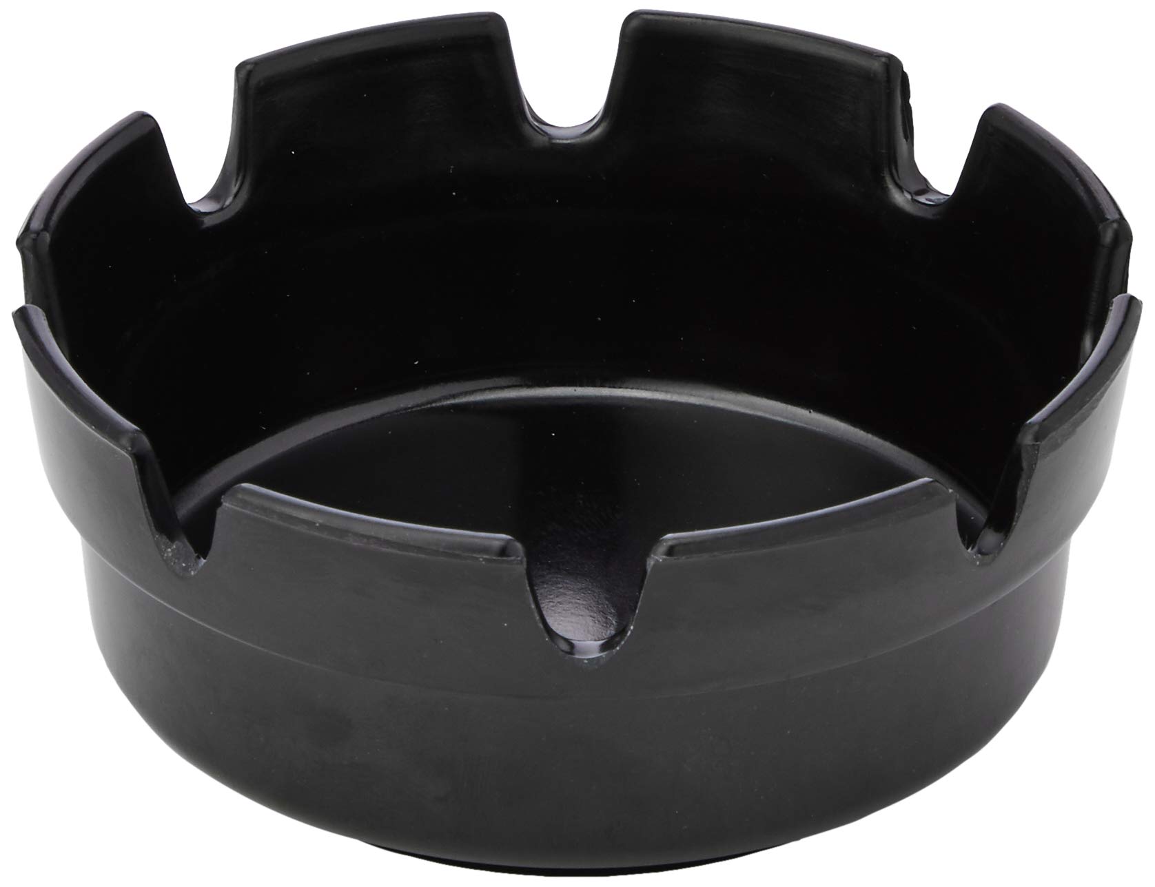 Genware NEV-B322 Melamine Deep Ashtray, 100 mm Diameter, Black