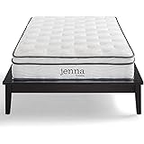 Modway Jenna 8” Innerspring and Memory Foam Narrow Twin Mattress With Individually Encased Coils White