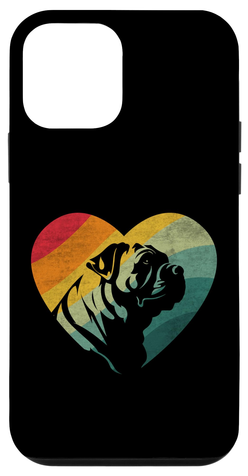 iPhone 12 mini Retro Heart Design Chinese Shar-Pei Dog Case