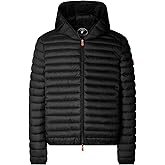 SAVE THE DUCK Men's Donald Animal Free Hooded Puffer Jacket - Lightweight Quilted Nylon Water & Wind-Resistant Coat with Hood