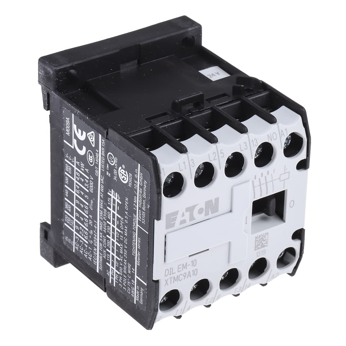 Eaton 010005 Protect, 3-Pin + 1 N/O Contact, 4 kW/400 V/AC3