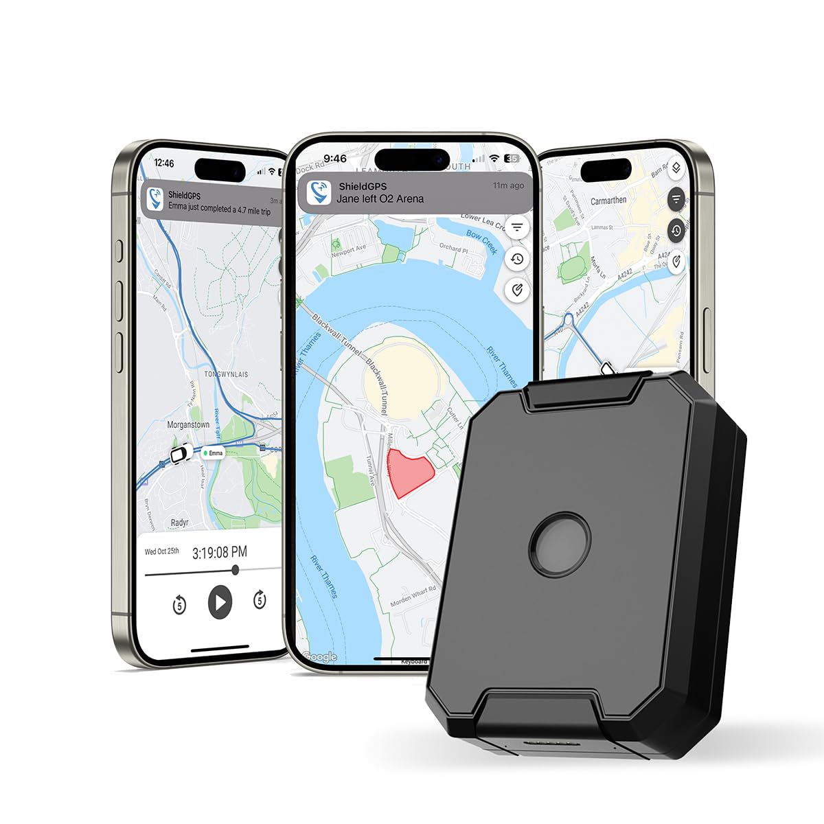ShieldGPS AT1 - Portable GPS Tracker - No subscription, waterproof with strong magnetic attachment - For vehicles, equipment and people (AT1.1)