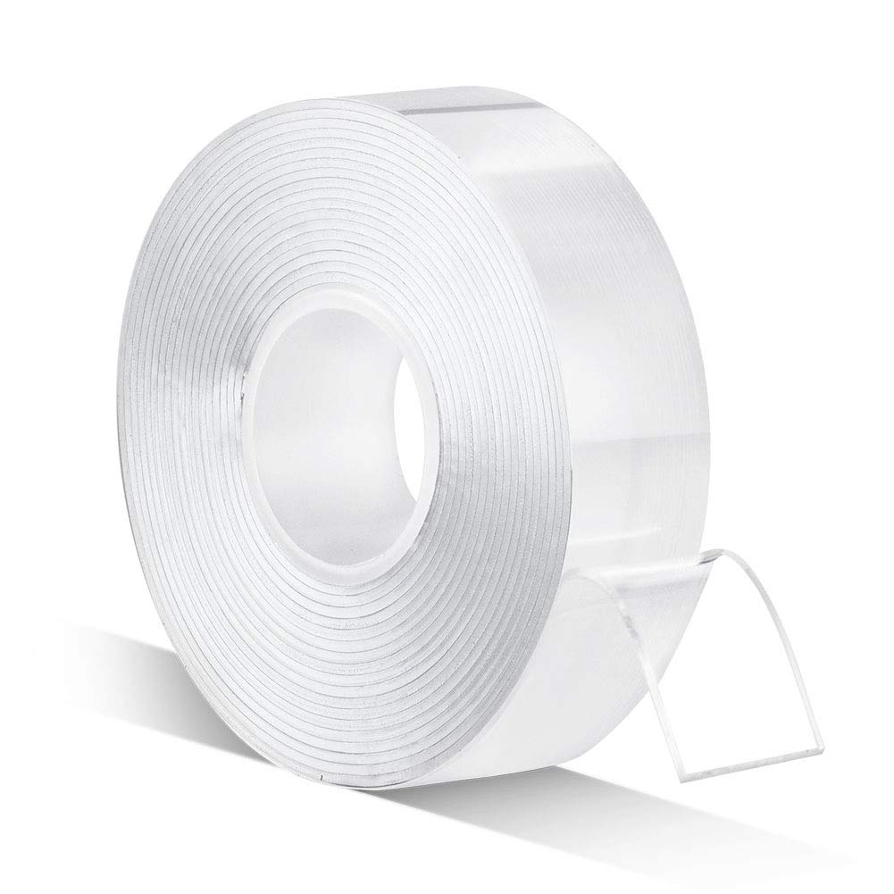 Double Sided Tape Heavy Duty - 3/4inch 10ft Removable Strong Adhesive Mounting Tape No Residue Transparent Tape for Fixing Carpets/Paste Items/Craft Wall Mounting, Household (Pack of 1 Roll): Industrial & Scientific